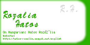 rozalia hatos business card